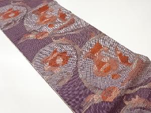 本場筑前博多変わり丸に柘榴模様織出し名古屋帯